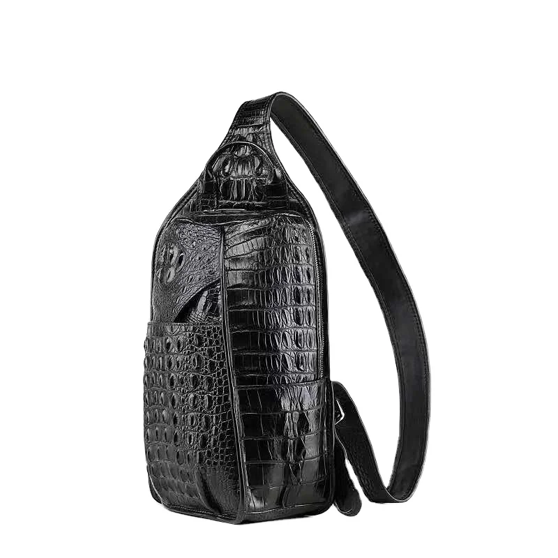 Wholesale Fashion High Quality Men Bag Real Crocodile Skin Messenger Chest Bag
Wholesale Fashion High Quality Men Bag Real Crocodile Skin Messenger Chest Bag