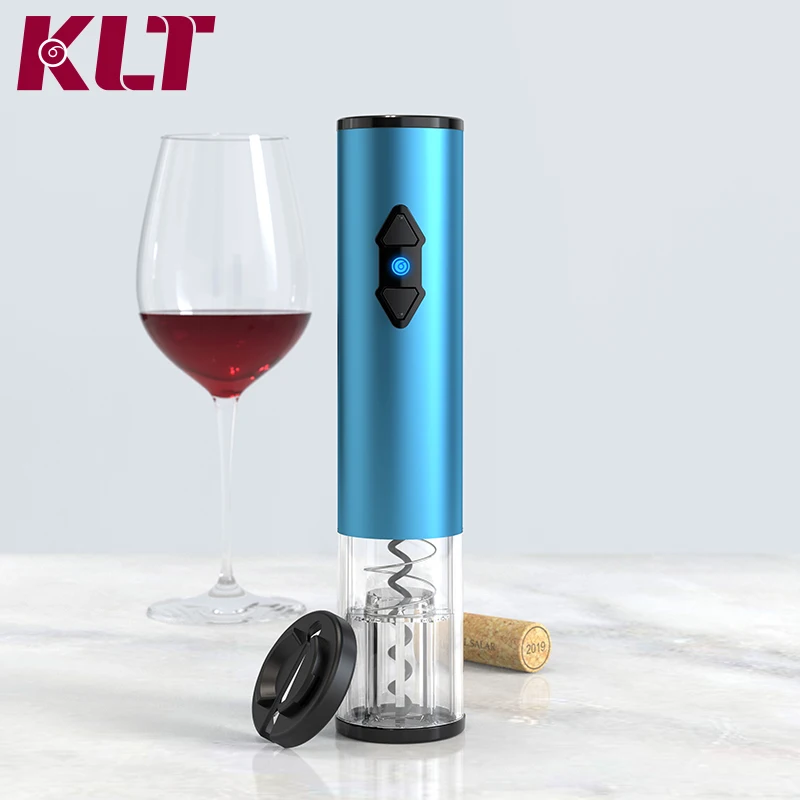 KLT High Efficiency Wing Corkscrew Cordless Electric Wine Bottle Opener with Foil Cutter, Blue, grey, black, red or custom
KLT High Efficiency Wing Corkscrew Cordless Electric Wine Bottle Opener with Foil Cutter, Blue, grey, black, red or custom
