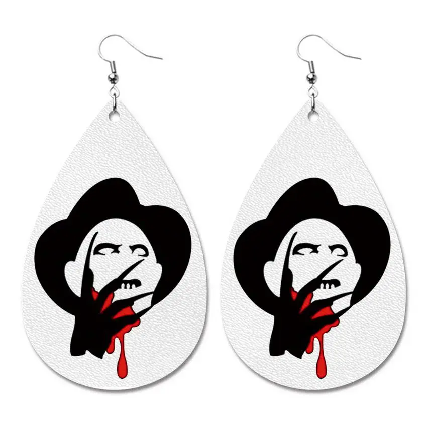 2021 Newest PU Leather Halloween Earrings Hypoallergenic Jewelry Earrings for Women, As picture
2021 Newest PU Leather Halloween Earrings Hypoallergenic Jewelry Earrings for Women, As picture