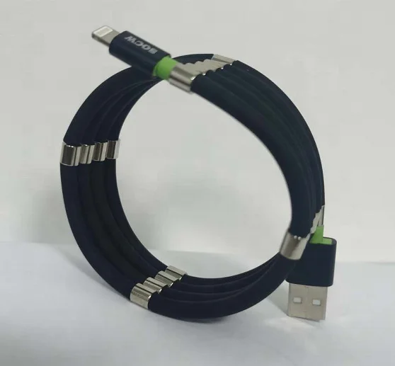 SOCW manufacture self winding supercalla magnetic micro usb charging cable type c usb cable- 1.5M, Black white
SOCW manufacture self winding supercalla magnetic micro usb charging cable type c usb cable- 1.5M, Black white