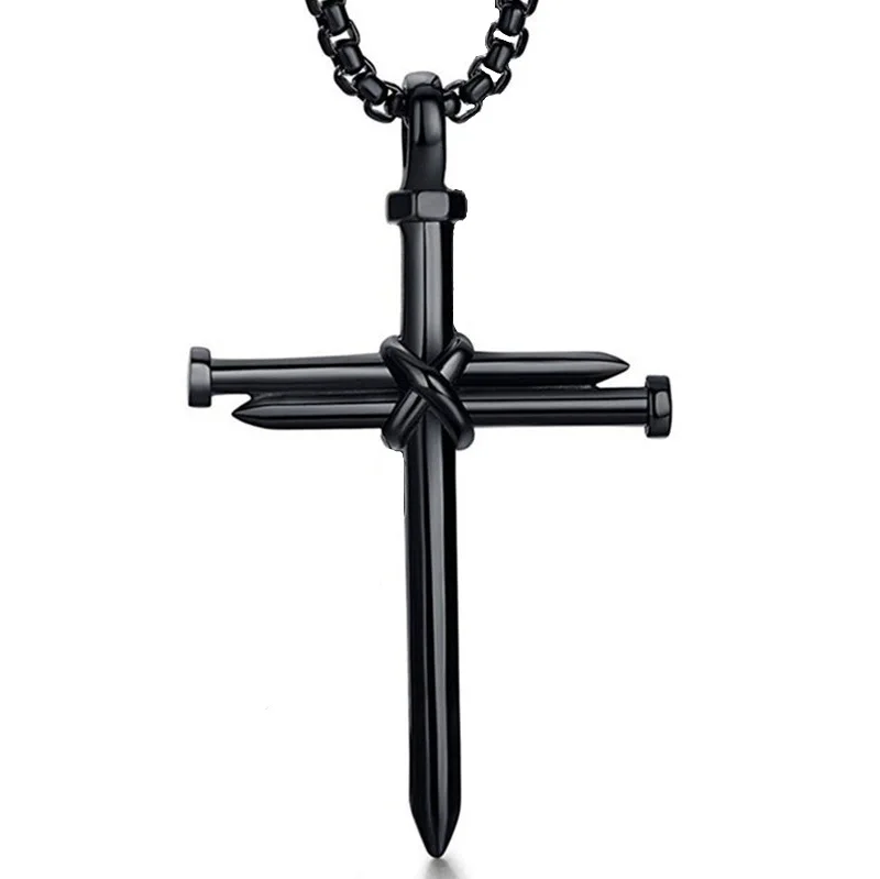 Religious Style Customized Jewelry Stainless Steel Nail Cross Pendant Necklace For Men
Religious Style Customized Jewelry Stainless Steel Nail Cross Pendant Necklace For Men