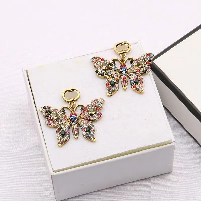 925 Silver Needle Earrings Diamond Butterfly Earrings Letter Double G Earrings for girls women gift, Picture shows
925 Silver Needle Earrings Diamond Butterfly Earrings Letter Double G Earrings for girls women gift, Picture shows