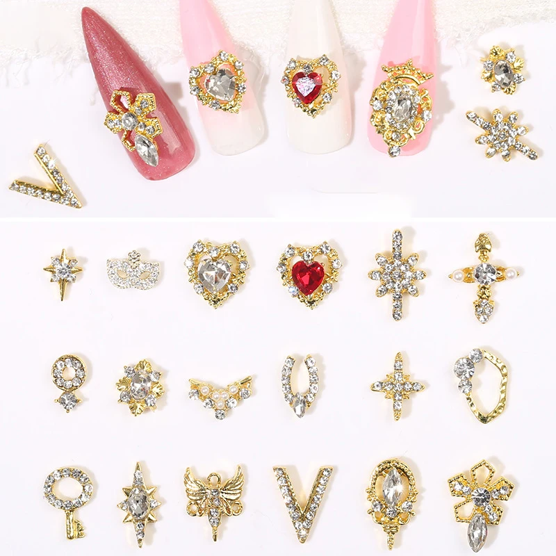 Popular Gold Alloy Metal 3D Nail Charms for Other Nail Art Products Decoration Supplies
Popular Gold Alloy Metal 3D Nail Charms for Other Nail Art Products Decoration Supplies