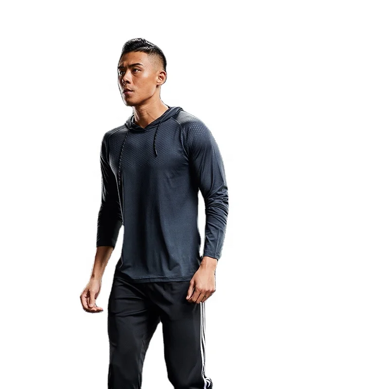 Outdoor sports and casual quick-drying long sleeve single shirt hooded men's spring wear running clothing T shirts
Outdoor sports and casual quick-drying long sleeve single shirt hooded men's spring wear running clothing T shirts