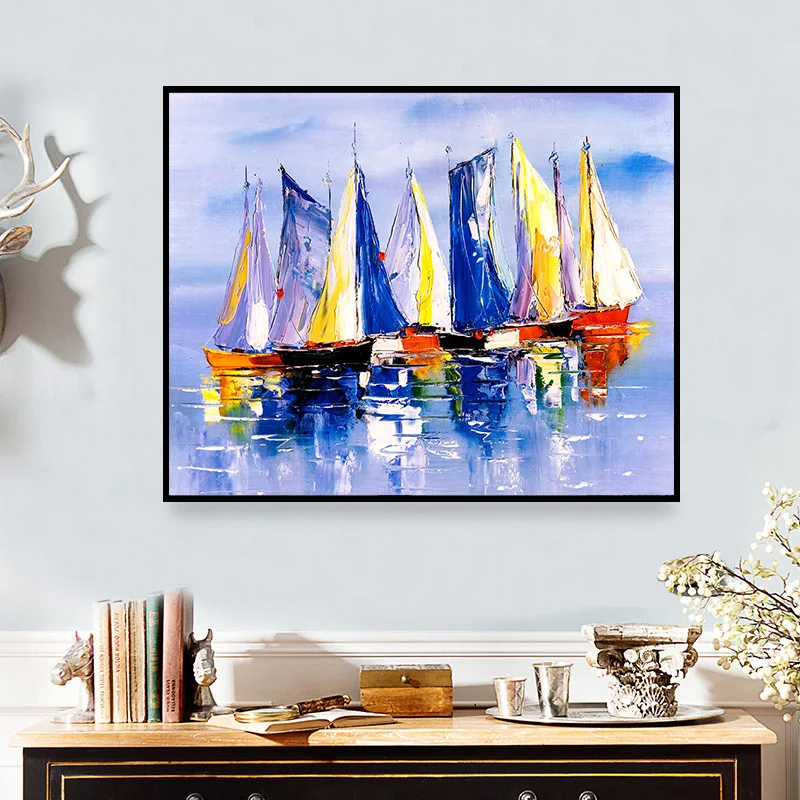 Color Sailing Boat in the Ocean Landscape Oil Canvas Painting Posters and Prints Wall Art Modern Picture For Home Decoration
Color Sailing Boat in the Ocean Landscape Oil Canvas Painting Posters and Prints Wall Art Modern Picture For Home Decoration