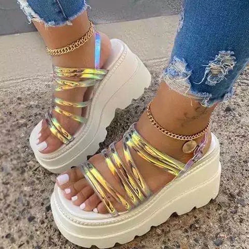 High Wedge Heel Clear Strap Style Wedge Heel Design High Wedge Heel Women Sandals, Customized color
High Wedge Heel Clear Strap Style Wedge Heel Design High Wedge Heel Women Sandals, Customized color
