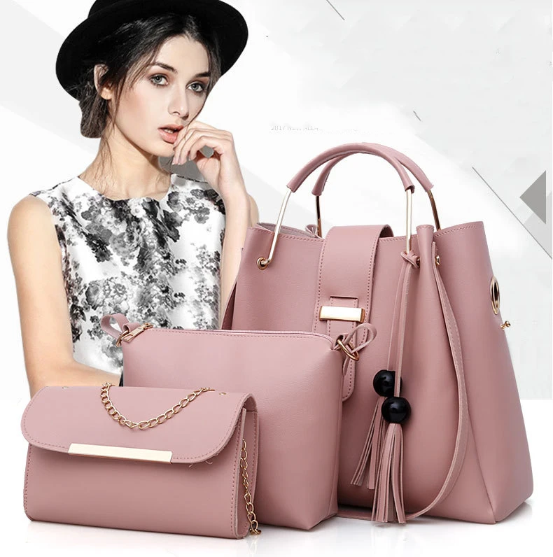 Wholesale High Quality 3 In 1 Set Crossbody Bag PU Leather Tote Bag For Women Luxury Tassel Hand Bag Set purses and handbags, 6 colors
Wholesale High Quality 3 In 1 Set Crossbody Bag PU Leather Tote Bag For Women Luxury Tassel Hand Bag Set purses and handbags, 6 colors