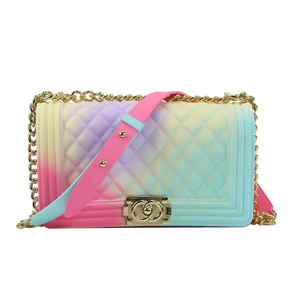 2021 women girls purses and handbags Hot sale jelly bag colorful PVC purse, As shown
2021 women girls purses and handbags Hot sale jelly bag colorful PVC purse, As shown