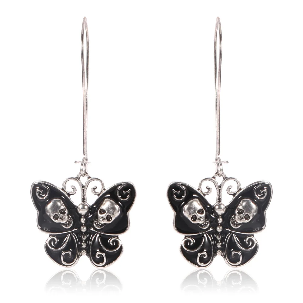 Korean Retro Gothic Earrings Fashion Personality Skull Long Hook Earrings Butterfly Earrings
Korean Retro Gothic Earrings Fashion Personality Skull Long Hook Earrings Butterfly Earrings