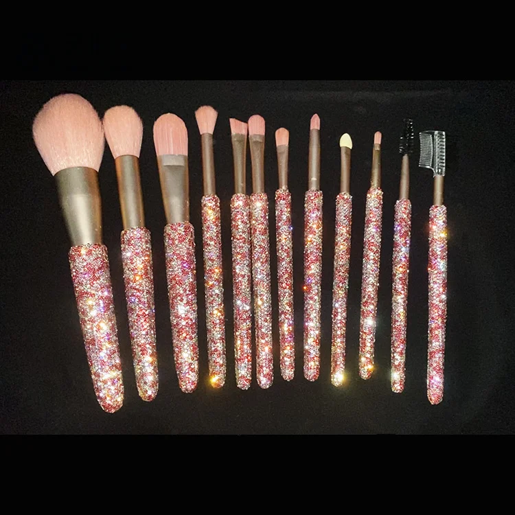 high quality soft professional private label vegan custom transparent diamond rhinestone crystal bling glitter make up brush
high quality soft professional private label vegan custom transparent diamond rhinestone crystal bling glitter make up brush