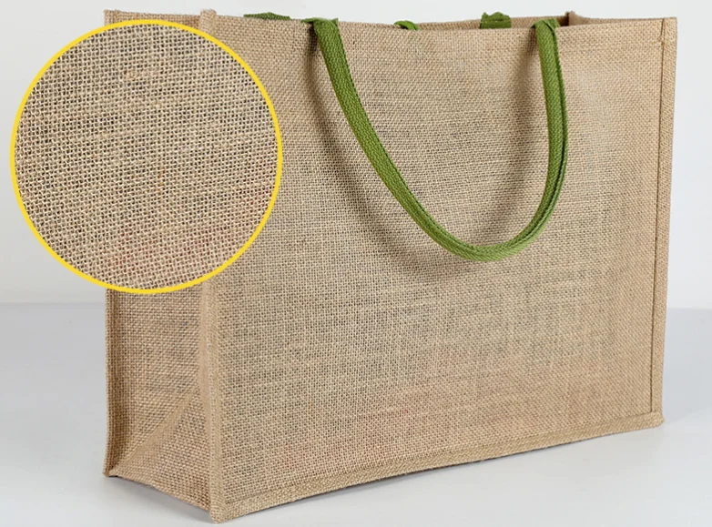 Biodegradable Natural Burlap Eco Friendly Shopping Bag Reusable Jute