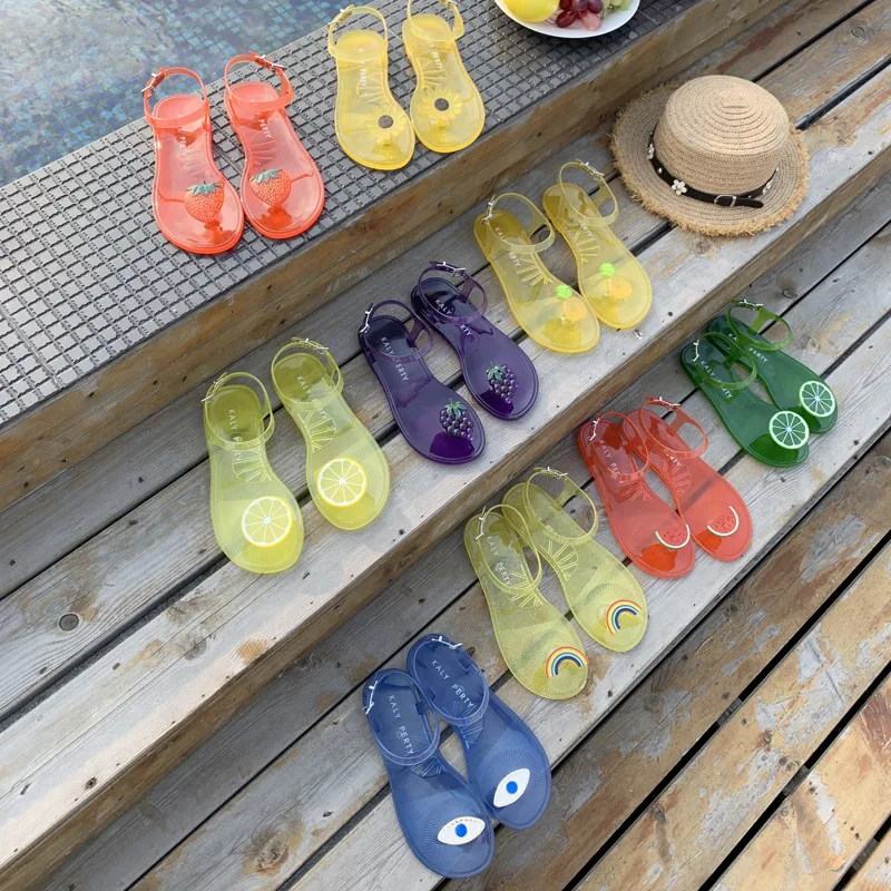 Summer fashion solid color women's fruit PVC sandals flip flops casual women's sandals flat shoes, 9 colors
Summer fashion solid color women's fruit PVC sandals flip flops casual women's sandals flat shoes, 9 colors