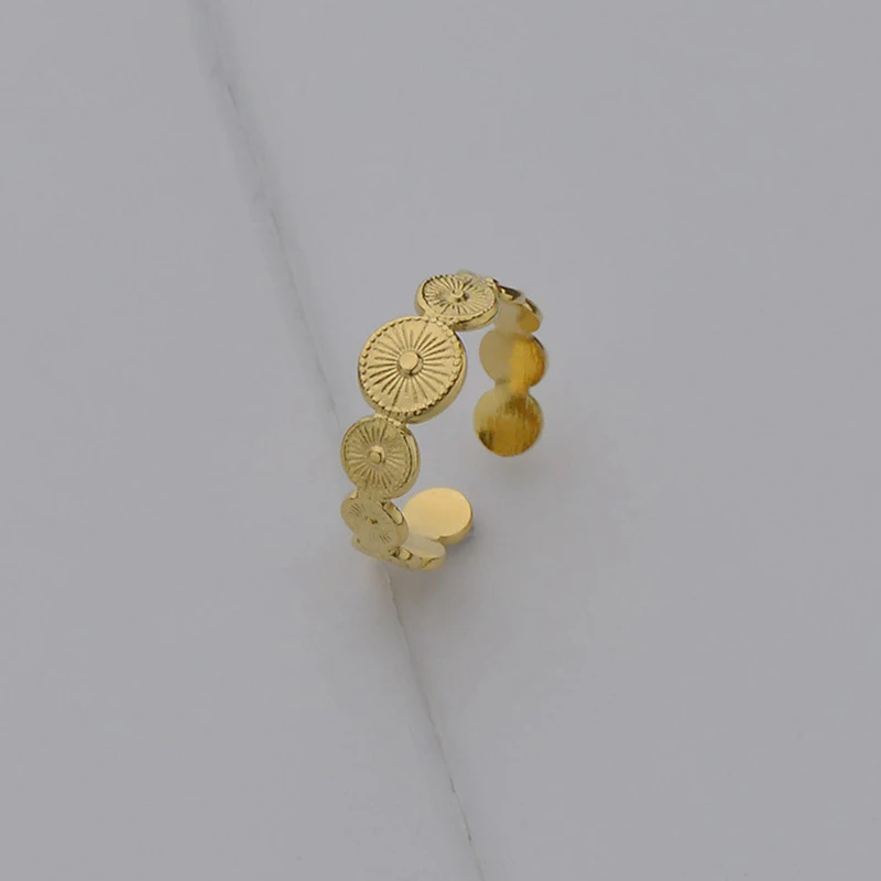 Wedding Adjustable 14K Gold Jewelry Tide Embossed Custom Stainless Steel Rings for Women
Wedding Adjustable 14K Gold Jewelry Tide Embossed Custom Stainless Steel Rings for Women