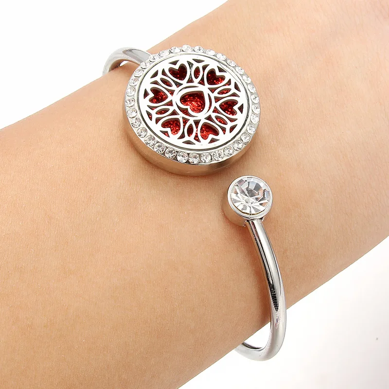 GT ODM Essential Oil Diffuser Bangles Frame Box Stainless Steel Open Hollowed Couple Perfume Bracelets, As picture
GT ODM Essential Oil Diffuser Bangles Frame Box Stainless Steel Open Hollowed Couple Perfume Bracelets, As picture