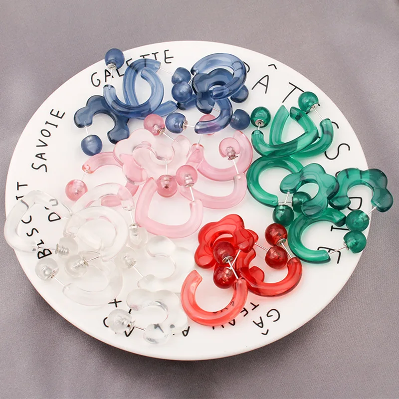 Statement Punk Hip Hops Transparent Color Hollow Heart Acrylic Earrings Round Heart Flower Acrylic Stud Earrings For Party
Statement Punk Hip Hops Transparent Color Hollow Heart Acrylic Earrings Round Heart Flower Acrylic Stud Earrings For Party