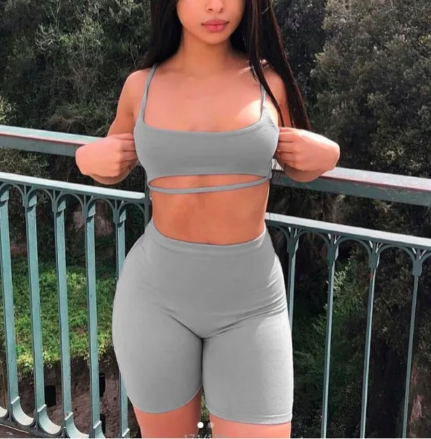 Sexy Short Two Piece Set Crop Tops and Biker Shorts Grey Black Bodycon Matching Sets Summer Clothes for Women, Green
Sexy Short Two Piece Set Crop Tops and Biker Shorts Grey Black Bodycon Matching Sets Summer Clothes for Women, Green