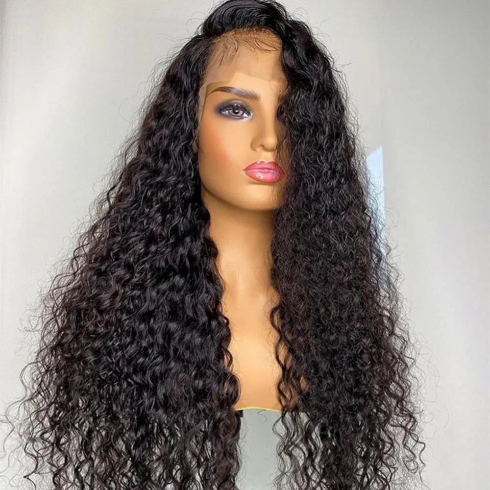 Top Quality Black Natural Virgin Brazilian Real Human 20 inch Full Lace Deep Curl Hair Wig For Women 
Top Quality Black Natural Virgin Brazilian Real Human 20 inch Full Lace Deep Curl Hair Wig For Women