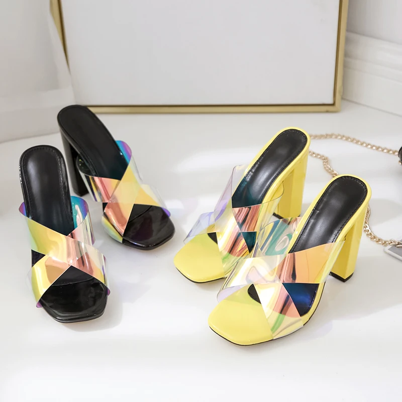 2021 European and American trend high heel thick heel square cut out luminous Slippers Size 40
2021 European and American trend high heel thick heel square cut out luminous Slippers Size 40
