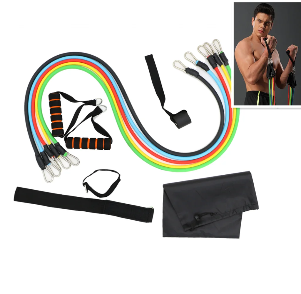 2021 New Wholesale hot selling arm pull rope gym long latex fitness 11 pcs resistance bands, Black
2021 New Wholesale hot selling arm pull rope gym long latex fitness 11 pcs resistance bands, Black