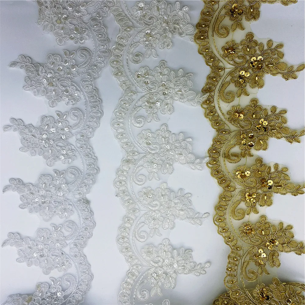 Hot selling beaded Embroidered Venise Floral Wedding Edging Bridal Lace Trim, Ivory
Hot selling beaded Embroidered Venise Floral Wedding Edging Bridal Lace Trim, Ivory