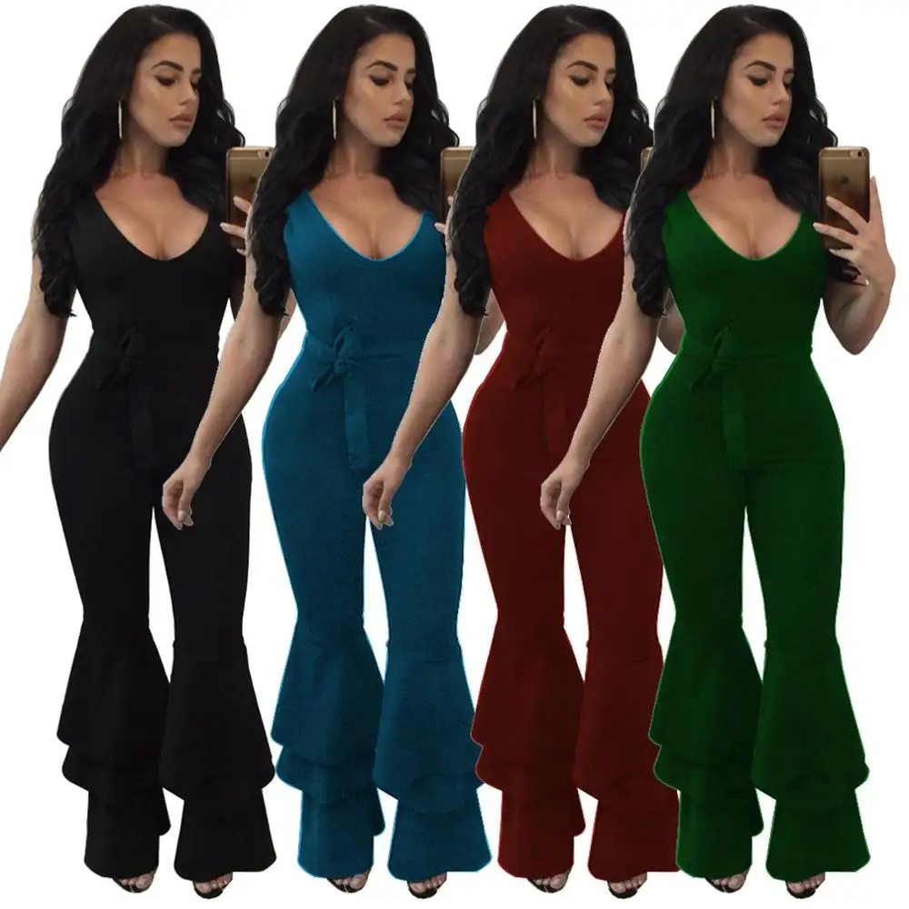 2021 new fashion plus size flared pants women loose casual side zipper one piece jumpsuit, Picture
2021 new fashion plus size flared pants women loose casual side zipper one piece jumpsuit, Picture