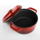 Hot Sale Red Customized Cooking Soup Cast Iron Enamel Casserole Pot Set