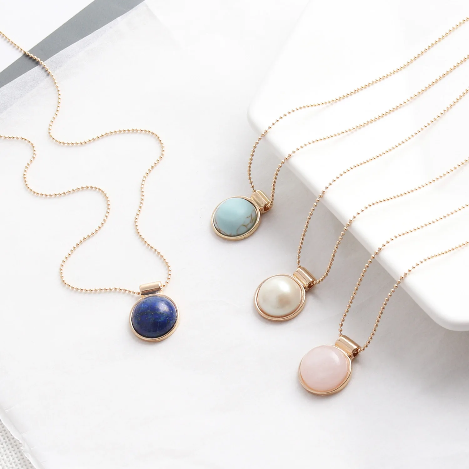 Dainty Layering Necklace Reiki Natural Stone Pendulum Crystal Quartz Round Bead Pendants Necklace Fashion Jewelry for Women Men
Dainty Layering Necklace Reiki Natural Stone Pendulum Crystal Quartz Round Bead Pendants Necklace Fashion Jewelry for Women Men