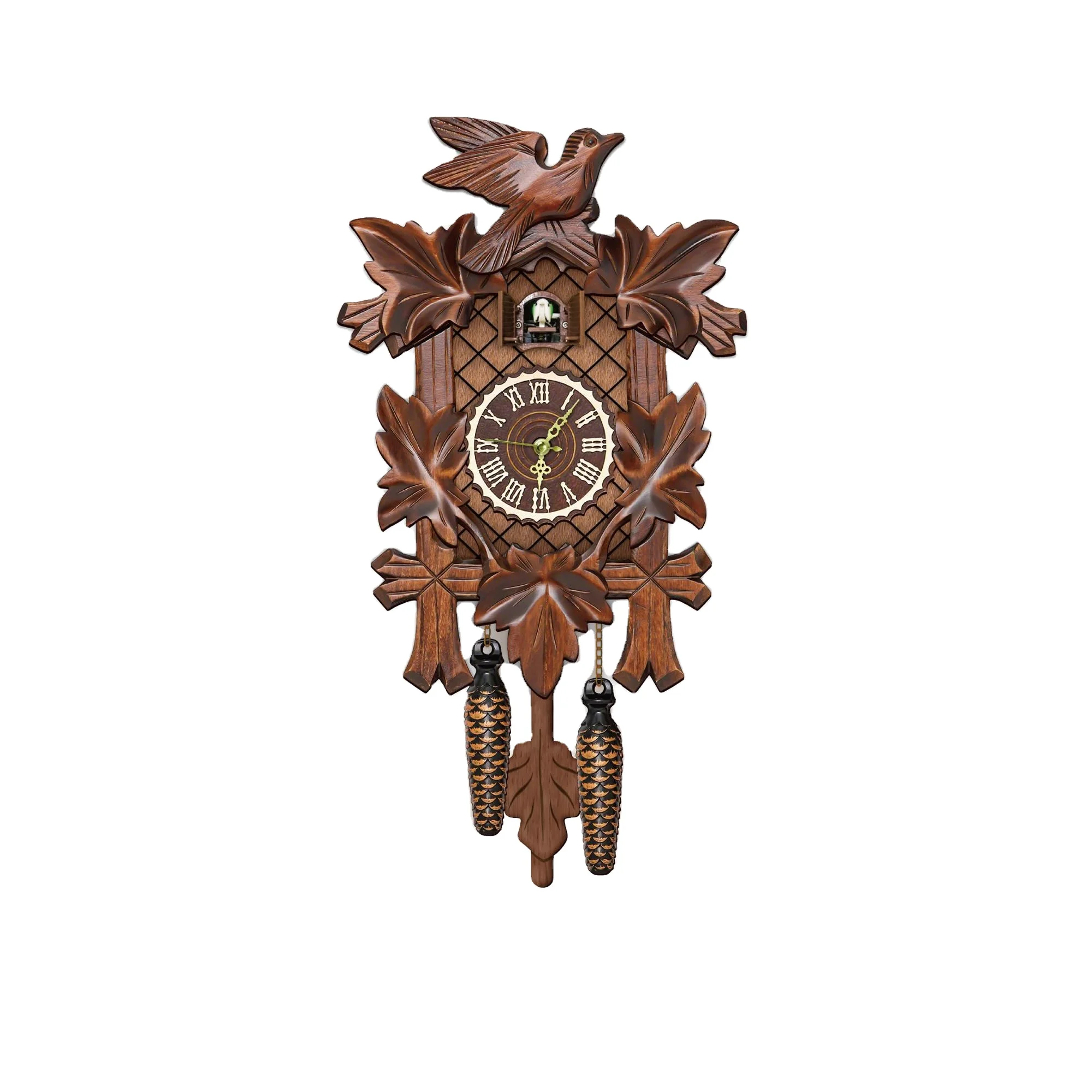 Chiming Classic Cuckoo Wall Clock Hanging Bird Clock Home Decor Christmas Clock Gifts (Brown)
Chiming Classic Cuckoo Wall Clock Hanging Bird Clock Home Decor Christmas Clock Gifts (Brown)