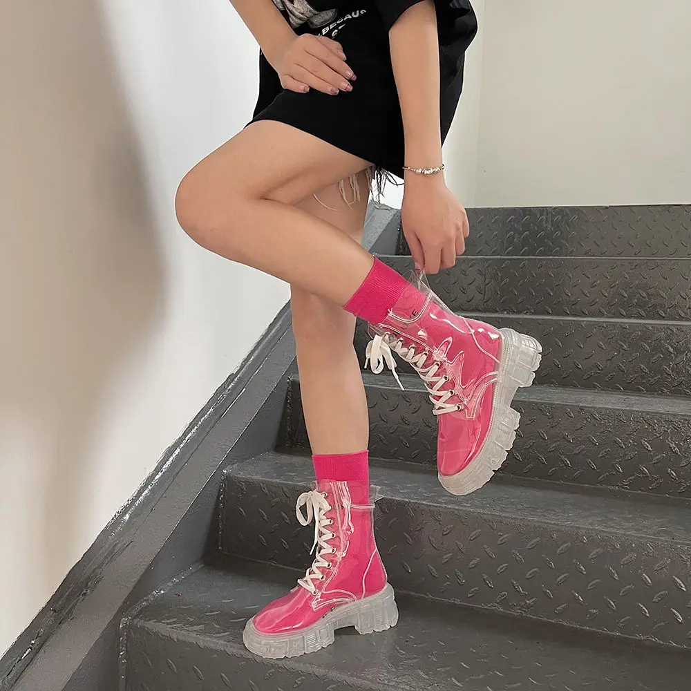 Women Boots Transparent Platform Shoes Jelly 2021 Fashion Autumn Casual Goth Ankle Harajuku Socks
Women Boots Transparent Platform Shoes Jelly 2021 Fashion Autumn Casual Goth Ankle Harajuku Socks