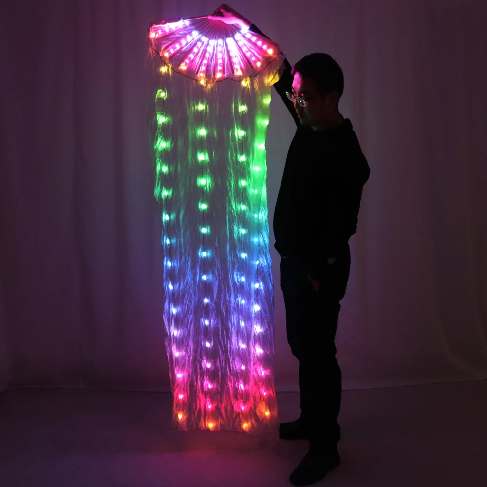 LED Full Color Belly Dance Silk Fan Veil Stage Performance Accessories Prop Light Belly dance LED Fans Shiny Rainbow, Rgb
LED Full Color Belly Dance Silk Fan Veil Stage Performance Accessories Prop Light Belly dance LED Fans Shiny Rainbow, Rgb