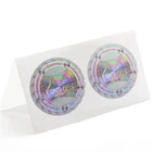 Adhesive logo printed round custom hologram holographic stickers