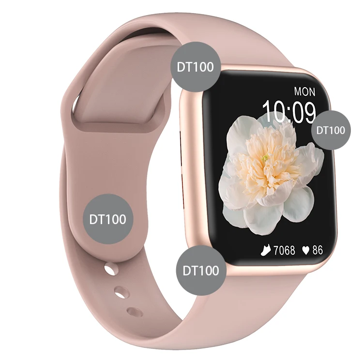 Full touch smartwatch DT100 blood pressure smart watch with call function fitness tracker bracelet
Full touch smartwatch DT100 blood pressure smart watch with call function fitness tracker bracelet