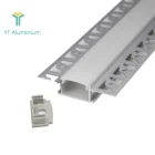 Led Strip Channels Plaster U Channel Architectural Gypsum Plaster Aluminum LED Profile with Flange