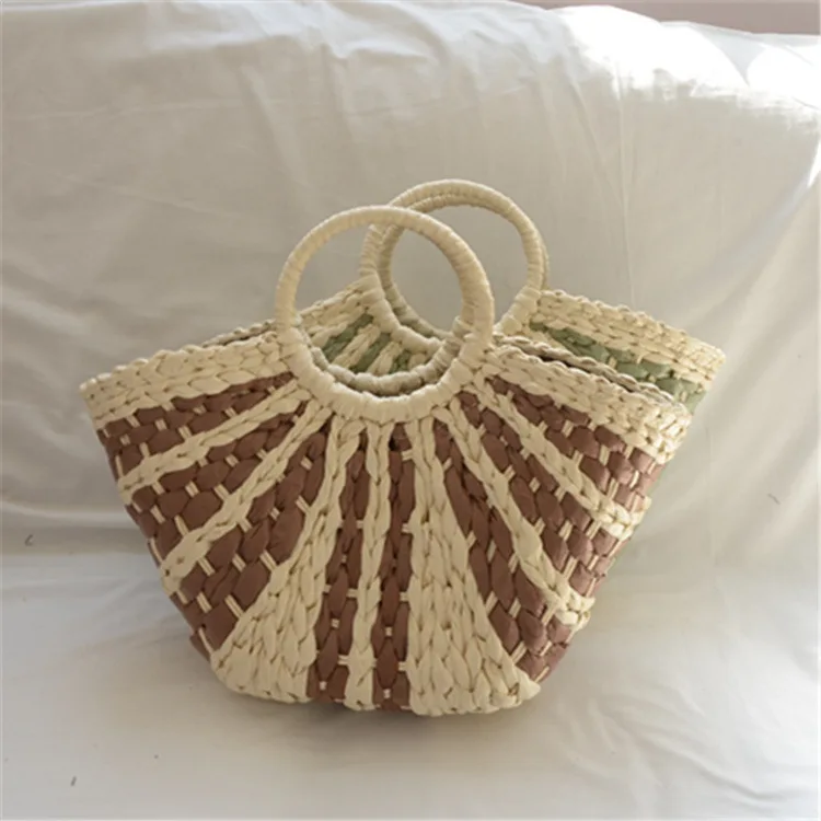 2021 Straws Rattan Woven Messenger Ladies Beach Bag Wood Products Purses Fashion Designer Small Round Shoulder bag for Women, 2 colors
2021 Straws Rattan Woven Messenger Ladies Beach Bag Wood Products Purses Fashion Designer Small Round Shoulder bag for Women, 2 colors