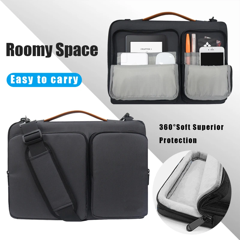 Laptop Briefcase Bag 14 &15.6 inch Waterproof Notebook computer Business Shoulder Bag for Men and Women, Gray, black or customized
Laptop Briefcase Bag 14 &15.6 inch Waterproof Notebook computer Business Shoulder Bag for Men and Women, Gray, black or customized
