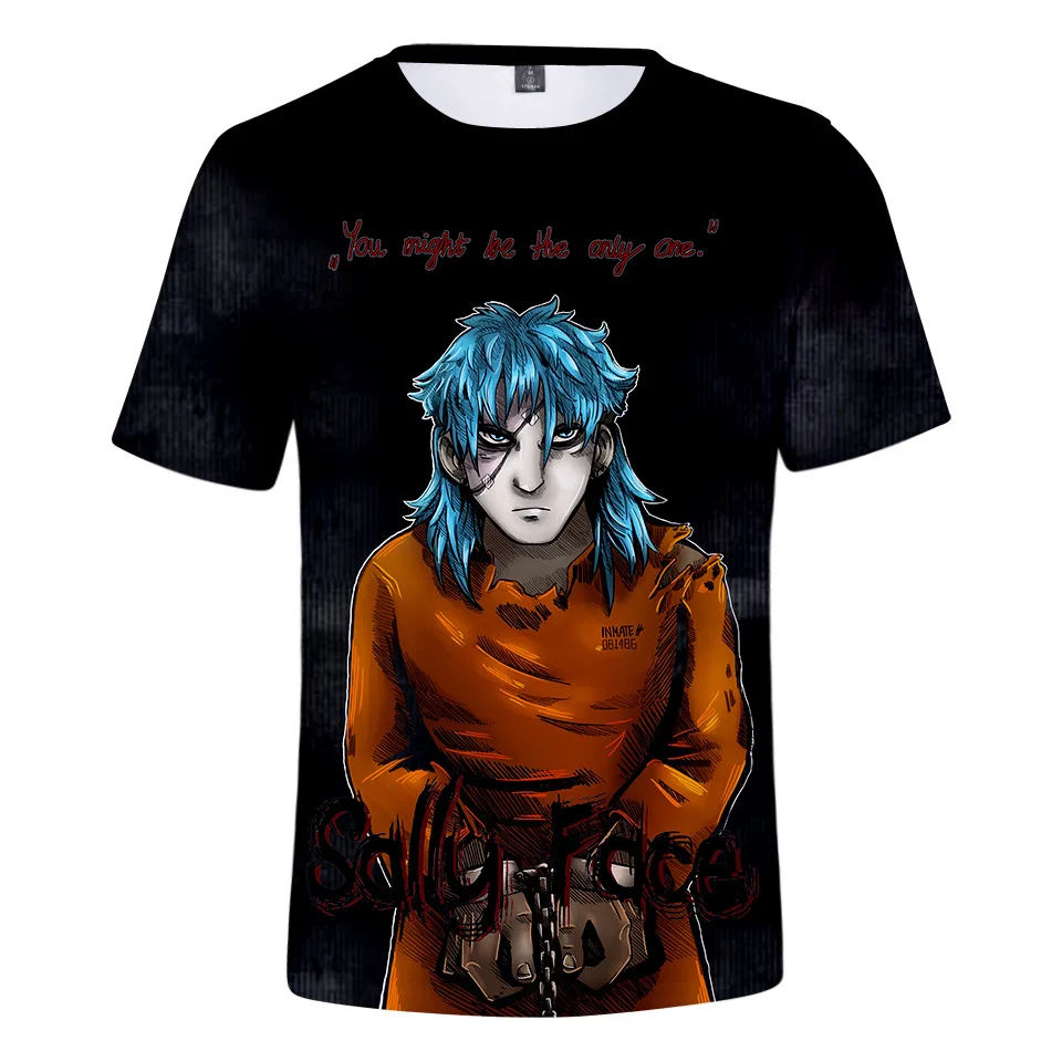 dropshipping moq 1pcs 3d printing sally face blue hair girl game hurt blood unisex tshirts, Customized colors
dropshipping moq 1pcs 3d printing sally face blue hair girl game hurt blood unisex tshirts, Customized colors