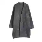 Custom Women V Neck Casual Knit Cardigans Fashion Pocket Long Cardigan