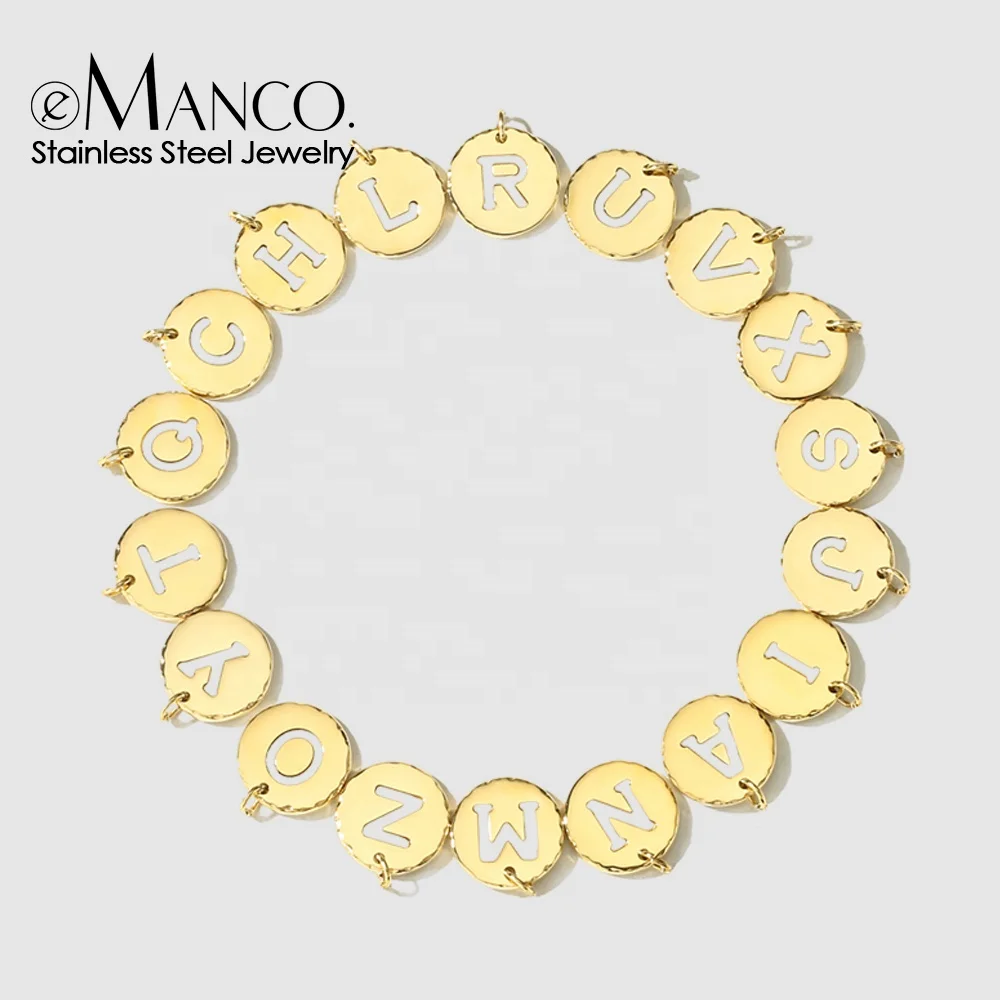 

eManco A-Z Initials Letter Pendant Hip Hop Women Fashion Accessories Jewelry Trendy Gold DIY Custom Chain Alphabet Charms