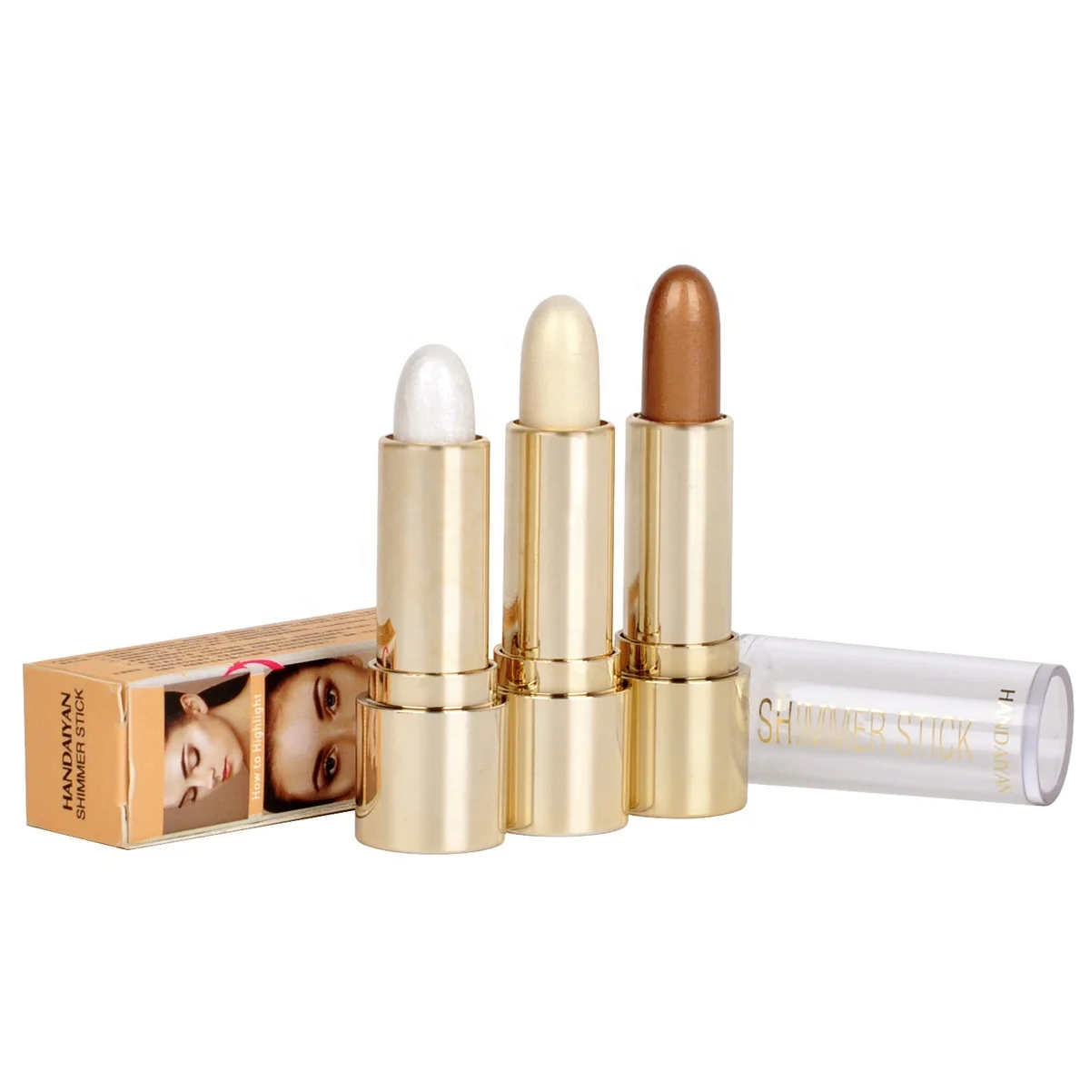 3 Styles Three-dimensional High-gloss Trimming Stick Brighten Skin Tone Glitter Nose Shadow Modify Pearl Highlighter Powder, As picture shown
3 Styles Three-dimensional High-gloss Trimming Stick Brighten Skin Tone Glitter Nose Shadow Modify Pearl Highlighter Powder, As picture shown
