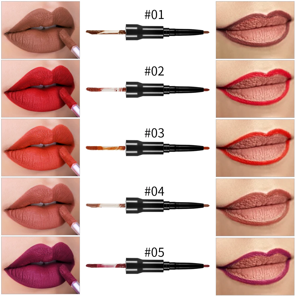 Lip liner and lipgloss 2 in 1 makeup lipsticks private label lipstick set make your own lipstick, 15 color
Lip liner and lipgloss 2 in 1 makeup lipsticks private label lipstick set make your own lipstick, 15 color