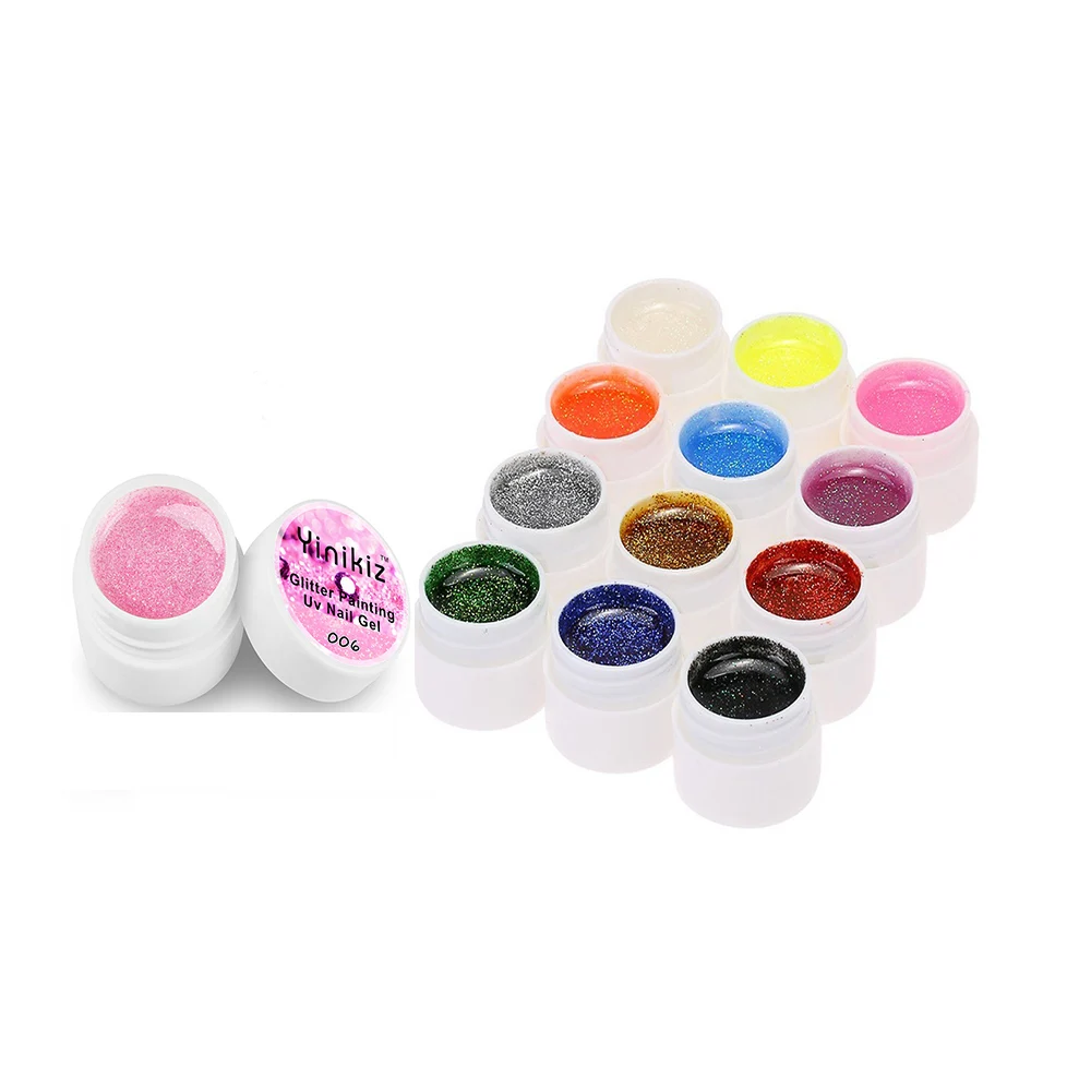 Yinikiz 12 Colors 5ml Nail Glitter UV Gel Kit Soak Remove Off Led Nail Art Sequins Gel Paint Color Uv Gel Polish No Label OEM
Yinikiz 12 Colors 5ml Nail Glitter UV Gel Kit Soak Remove Off Led Nail Art Sequins Gel Paint Color Uv Gel Polish No Label OEM