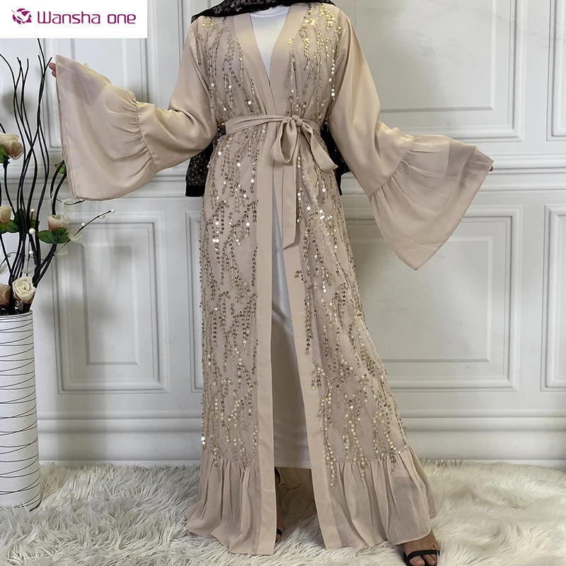luxury sequins long maxi embroider dresses satin women open dubai 2021 middle east muslim abaya, Picture color
luxury sequins long maxi embroider dresses satin women open dubai 2021 middle east muslim abaya, Picture color