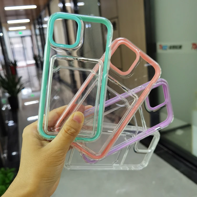 Wholesale 360 Degree Full Protection Hard PC Bumper with Soft TPU Card Slot Cell Mobile Phone Cover Case For Iphone 12 / 12Pro, Transparent
Wholesale 360 Degree Full Protection Hard PC Bumper with Soft TPU Card Slot Cell Mobile Phone Cover Case For Iphone 12 / 12Pro, Transparent
