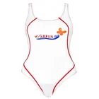 80% Nylon +20% Spandex White Custom Logo Beachwear Swimwear for Woman