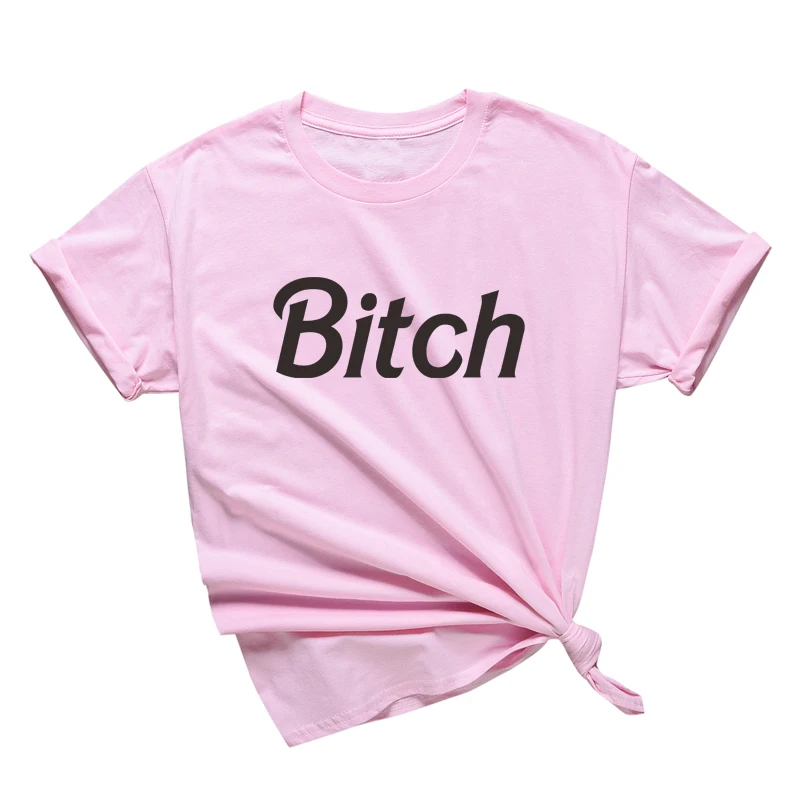Wholesale Bitch Letters Print T Shirt Feminist Slogan Tee Lady Girl Casual Cotton T Shirts A-456
Wholesale Bitch Letters Print T Shirt Feminist Slogan Tee Lady Girl Casual Cotton T Shirts A-456