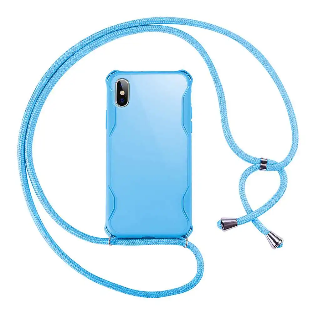 Anti-fall Hanging Neck Necklace Lanyard Precision hole silicone Cell Phone Case With Strap For iphone 11 pro max/12, Colors case with colors strap
Anti-fall Hanging Neck Necklace Lanyard Precision hole silicone Cell Phone Case With Strap For iphone 11 pro max/12, Colors case with colors strap