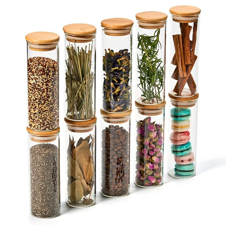 High Quality Simple Style 10 Piece Set Customizable Printed Label Logo Natural Bamboo Cover Coffee Sugar Tea Canisters, Transparent
High Quality Simple Style 10 Piece Set Customizable Printed Label Logo Natural Bamboo Cover Coffee Sugar Tea Canisters, Transparent