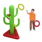 Amazon Hot Sale Set Ring Toss Target Water Toss Throw Ring Pool Toys Games for Kids&Adults Inflatable Cactus Ring Toss