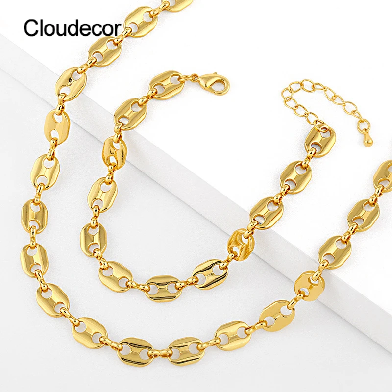 Copper Necklace Gold Bracelet Coffee Beans Links Necklace Women Fashion Jewelry Set 2021 Minimal Necklace Gold Plated, 18k gold plated
Copper Necklace Gold Bracelet Coffee Beans Links Necklace Women Fashion Jewelry Set 2021 Minimal Necklace Gold Plated, 18k gold plated
