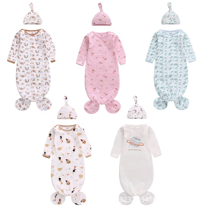 Infant Girl boys Cotton Printed Sleeper Gown Baby Knotted Pajamas Newborn Sleepwear Sleeping Bag with Headband
Infant Girl boys Cotton Printed Sleeper Gown Baby Knotted Pajamas Newborn Sleepwear Sleeping Bag with Headband